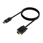 Cable Conversor Aisens A125-0552/ DisplayPort Macho - VGA Macho/ Hasta 5W/ 2300Mbps/ 1m/ Negro - PixelPlaza