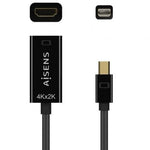 Cable Conversor Aisens A125-0643/ Mini DisplayPort Macho - HDMI Hembra/ Hasta 5W/ 2300Mbps/ 15cm/ Negro - PixelPlaza