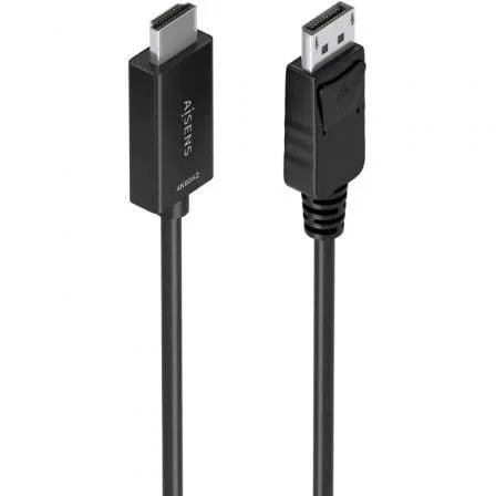 Cable Conversor Aisens A125-0892/ DisplayPort Macho - HDMI 4K Macho/ 1m/ Negro - PixelPlaza