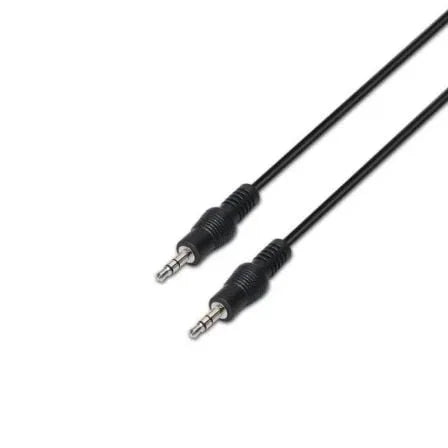 Cable Estéreo Aisens A128-0144/ Jack 3.5 Macho - Jack 3.5 Macho/ Hasta 0.1W/ 10m/ Negro - PixelPlaza
