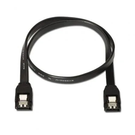Cable SATA III Aisens A130-0157/ SATA Hembra - SATA Hembra/ Hasta 0.1W/ 768Mbps/ 50cm/ Negro - PixelPlaza