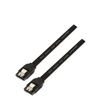 Cable SATA III Aisens A130-0157/ SATA Hembra - SATA Hembra/ Hasta 0.1W/ 768Mbps/ 50cm/ Negro - PixelPlaza