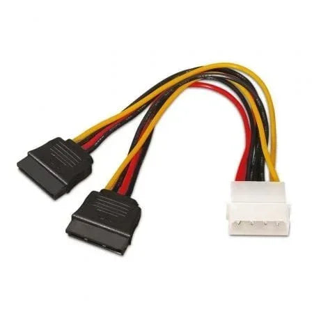 Cable Duplicador de Alimentación Aisens A131-0161/ Molex 4 PIN Macho - 2x SATA Hembra/ Hasta 54W/ 20cm - PixelPlaza