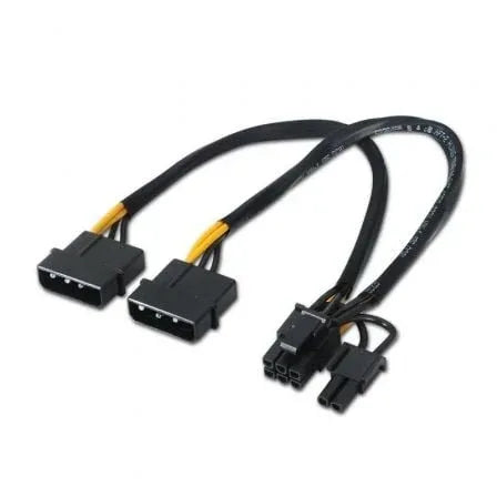 Cable Alimentación Tarjeta Gráfica Aisens A131-0165/ 2x Molex Macho - Molex 6+2 PIN Macho/ Hasta 54W/ 20cm - PixelPlaza