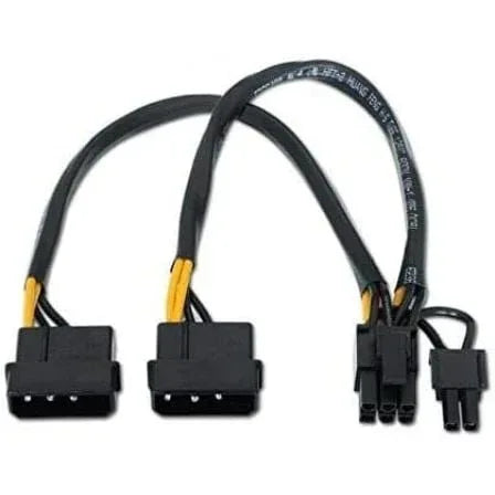 Cable Alimentación Tarjeta Gráfica Aisens A131-0165/ 2x Molex Macho - Molex 6+2 PIN Macho/ Hasta 54W/ 20cm - PixelPlaza