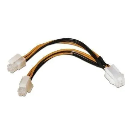 Cable Alimentación para Microprocesador Aisens A131-0166/ Molex 4+4 PIN Macho - Molex 4 PIN Hembra/ Hasta 54W/ 15cm - PixelPlaza