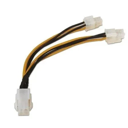 Cable Alimentación para Microprocesador Aisens A131-0166/ Molex 4+4 PIN Macho - Molex 4 PIN Hembra/ Hasta 54W/ 15cm - PixelPlaza