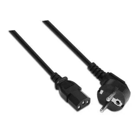 Cable Alimentación Aisens A132-0168/ CEE(7-7) Macho - C13 Hembra/ Hasta 1500W/ 3m/ Negro - PixelPlaza