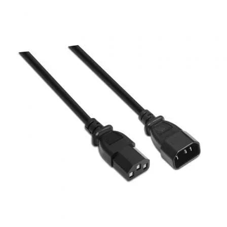 Cable Alargador de Alimentación CPU Aisens A132-0171/ IEC C13 Hembra - IEC C14 Macho/ Hasta 1500W/ 1.5m/ Negro - PixelPlaza