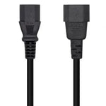Cable Alargador de Alimentación CPU Aisens A132-0171/ IEC C13 Hembra - IEC C14 Macho/ Hasta 1500W/ 1.5m/ Negro - PixelPlaza