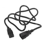 Cable Alargador de Alimentación CPU Aisens A132-0171/ IEC C13 Hembra - IEC C14 Macho/ Hasta 1500W/ 1.5m/ Negro - PixelPlaza