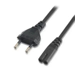 Cable Alimentación Forma 8 Aisens A132-0173/ CEE7/16 Macho - C7 Hembra/ Hasta 1500W/ 1.5m/ Negro - PixelPlaza