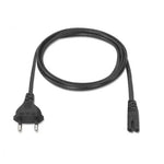 Cable Alimentación Forma 8 Aisens A132-0173/ CEE7/16 Macho - C7 Hembra/ Hasta 1500W/ 1.5m/ Negro - PixelPlaza
