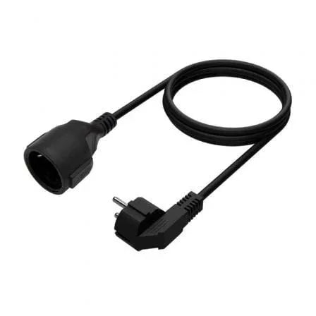 Cable Alargador de Alimentación Aisens A132-0602/ CEE7 Macho - CEE7 Hembra/ Hasta 1500W/ 5m/ Negro - PixelPlaza