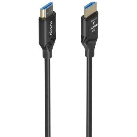 Cable HDMI 2.0 AOC 4K Aisens A148-0931/ HDMI Macho - HDMI Macho/ 25m/ Negro - PixelPlaza