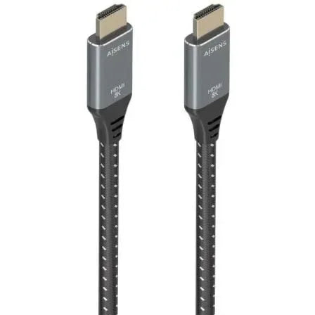 Cable HDMI 2.1 8K Aisens A150-0877/ HDMI Macho - HDMI Macho/ 7m/ Gris y Negro - PixelPlaza