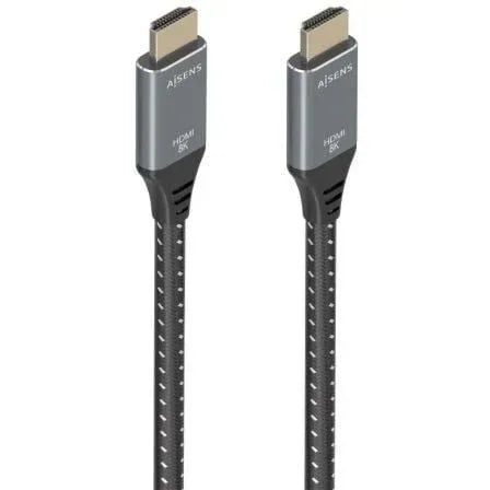 Cable HDMI 2.1 8K Aisens A150-0878/ HDMI Macho - HDMI Macho/ 10m/ Gris y Negro - PixelPlaza