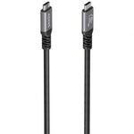 Cable USB 4.0 Tipo-C Aisens A156-0994/ USB Tipo-C Macho - USB Tipo-C Macho/ Hasta 240W/ 40Gbps/ 1m/ Negro