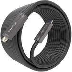 Cable USB 3.1 Tipo-C Aisens AOC A157-0882/ USB Tipo-C Macho - USB Tipo-C Macho/ Hasta 60W/ 10Gbps/ 10m/ Negro - PixelPlaza
