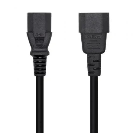 Cable Alimentación Aisens A132-0532/ IEC C13 Hembra - IEC C14 Macho/ 10m/ Negro - PixelPlaza