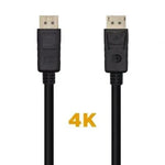 Cable DisplayPort 1.2 4K Aisens A124-0455/ DisplayPort Macho - DisplayPort Macho/ 1m/ Negro - PixelPlaza