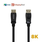 Cable DisplayPort 1.4 8K Aisens A149-0431/ DisplayPort Macho - DisplayPort Macho/ 1m/ Certificado/ Negro - PixelPlaza