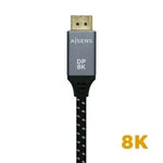 Cable DisplayPort 1.4 8K Aisens A149-0435/ DisplayPort Macho - DisplayPort Macho/ 1m/ Negro Gris - PixelPlaza