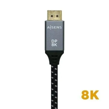 Cable DisplayPort 1.4 8K Aisens A149-0436/ DisplayPort Macho - DisplayPort Macho/ 1.5m/ Negro Gris - PixelPlaza