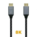Cable DisplayPort 1.4 8K Aisens A149-0437/ DisplayPort Macho - DisplayPort Macho/ 2m/ Negro Gris - PixelPlaza