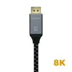 Cable DisplayPort 1.4 8K Aisens A149-0438/ DisplayPort Macho - DisplayPort Macho/ 3m/ Negro Gris - PixelPlaza