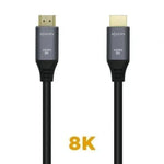 Cable HDMI 2.1 8K Aisens A150-0427/ HDMI Macho - HDMI Macho/ 1.5m/ Gris Negro - PixelPlaza
