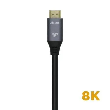 Cable HDMI 2.1 8K Aisens A150-0427/ HDMI Macho - HDMI Macho/ 1.5m/ Gris Negro - PixelPlaza