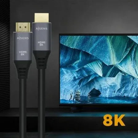 Cable HDMI 2.1 8K Aisens A150-0428/ HDMI Macho - HDMI Macho/ 2m/ Gris Negro - PixelPlaza