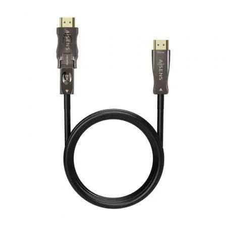 Cable HDMI 2.1 AOC 8K Desmontable Aisens A153-0644/ HDMI Macho / D Macho - HDMI Macho/ 15m/ Negro - PixelPlaza