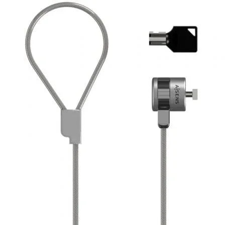 Cable de Seguridad para Portátiles Aisens ASLK-D40K02-SL/ 1.5m - PixelPlaza