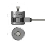 Cable de Seguridad para Portátiles Aisens ASLK-D40K02-SL/ 1.5m - PixelPlaza