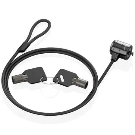 Cable de Seguridad para Portátiles Aisens ASLK-D40K04-BK/ 1.5m - PixelPlaza