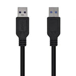 Cable USB 3.0 Aisens A105-0446/ USB Macho - USB Macho/ 1m/ Negro - PixelPlaza