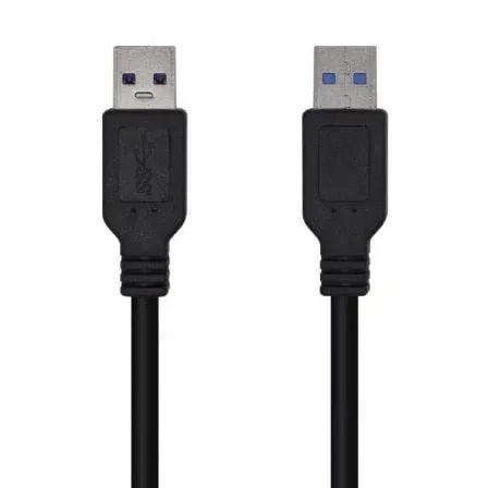 Cable USB 3.0 Aisens A105-0446/ USB Macho - USB Macho/ 1m/ Negro - PixelPlaza