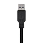 Cable USB 3.0 Aisens A105-0448/ USB Macho - USB Macho/ 3m/ Negro - PixelPlaza