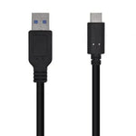 Cable USB 3.1 Tipo-C Aisens A107-0449/ USB Tipo-C Macho - USB Macho/ 50cm/ Negro - PixelPlaza