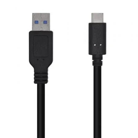 Cable USB 3.1 Tipo-C Aisens A107-0449/ USB Tipo-C Macho - USB Macho/ 50cm/ Negro - PixelPlaza