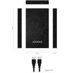 Caja Externa para Disco Duro de 2.5" Aisens ASE-2523B/ USB 3.0 - PixelPlaza
