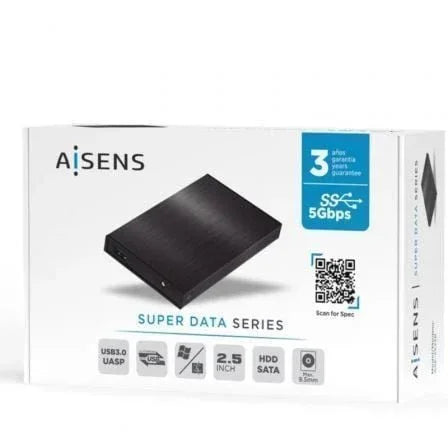 Caja Externa para Disco Duro de 2.5" Aisens ASE-2523B/ USB 3.0 - PixelPlaza