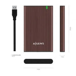 Caja Externa para Disco Duro de 2.5" Aisens ASE-2525BWN/ USB 3.0/ Sin tornillos - PixelPlaza
