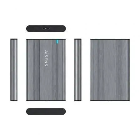 Caja Externa para Disco Duro de 2.5" Aisens ASE-2526GR/ USB 3.1/ Sin tornillos - PixelPlaza