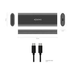 Caja Externa para Disco SSD M.2 SATA/NVMe Aisens ASM2-015GR/ USB 3.1/ Sin tornillos - PixelPlaza