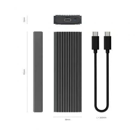 Caja Externa para Disco SSD M.2 NVMe Aisens ASM2-023GR/ USB 3.2/ Sin tornillos - PixelPlaza