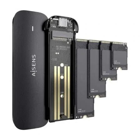 Caja Externa para Disco SSD M.2 NVMe Aisens ASM2-024B/ USB 3.2/ Sin tornillos - PixelPlaza