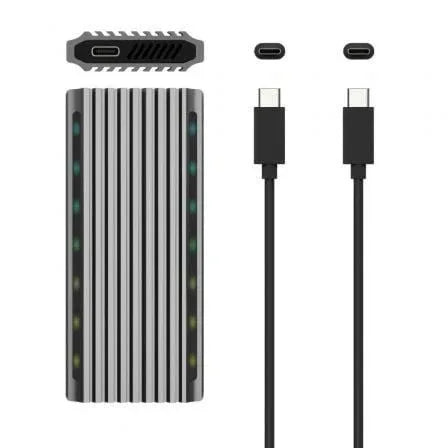 Caja Externa para Disco SSD M.2 SATA/NVMe Aisens ASM2-RGB011GR/ USB 3.2 Gen2/ Sin Tornillos - PixelPlaza